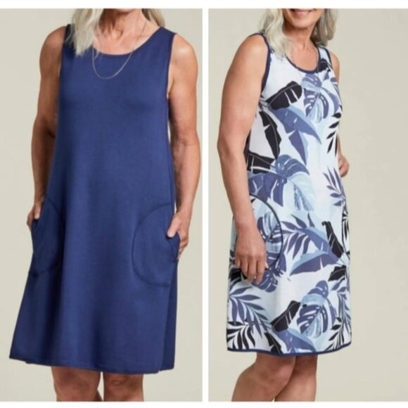 Tribal Reversible A-Line Travel Dress With Pockets- Plus size 4x - Picture 1 of 9